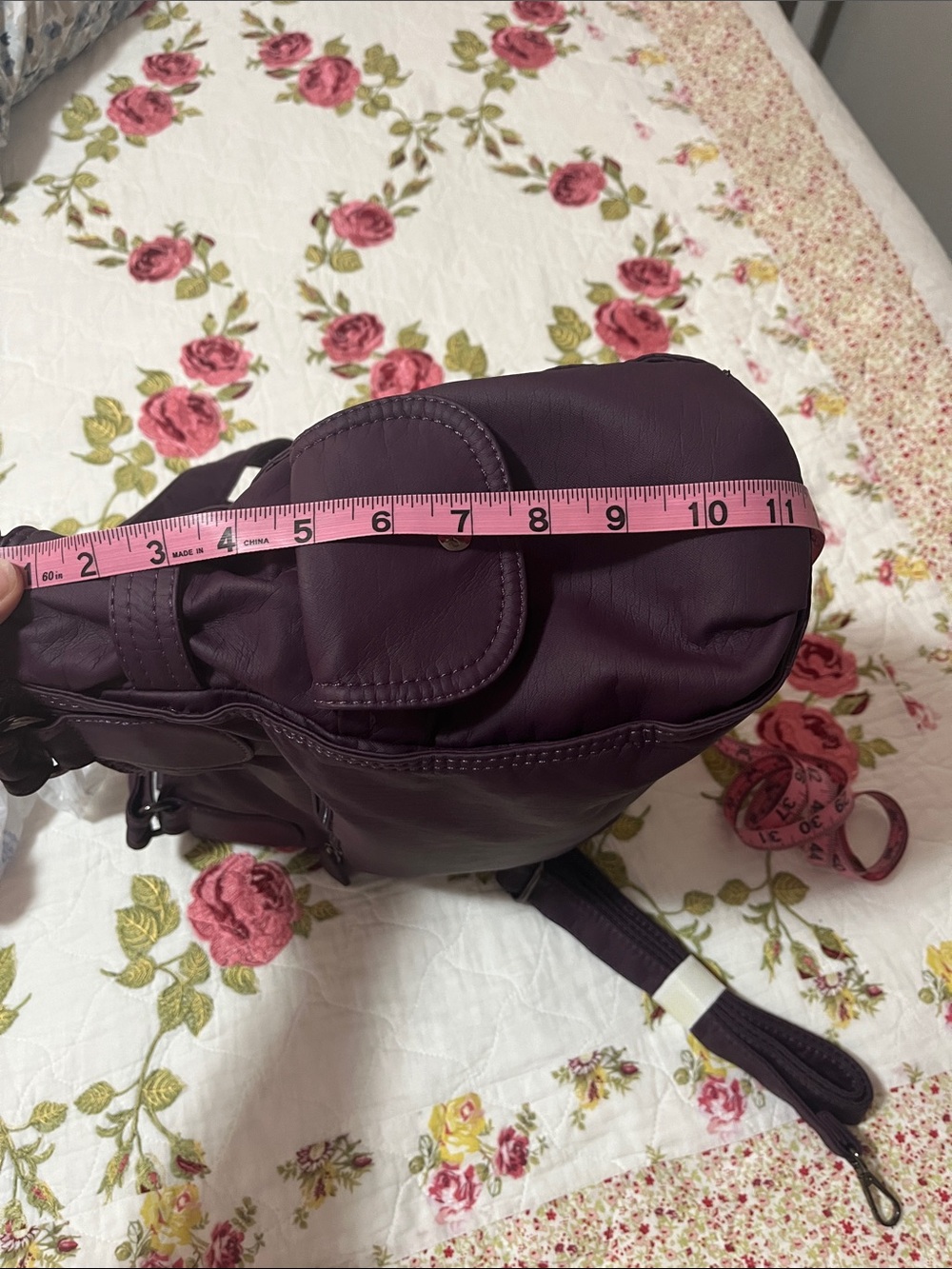 Angel Kiss Plum Purple Shoulder Bag with Removable Strap - Picture 9 of 12